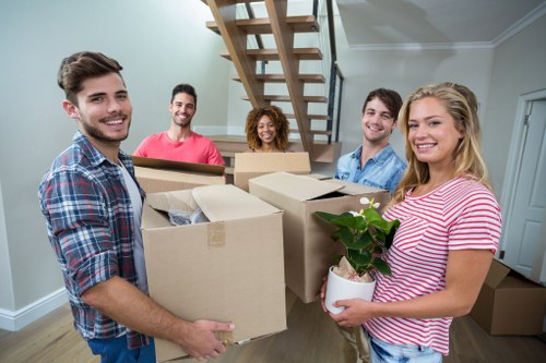 Commercial removals team handling office furniture and equipment in Ilford