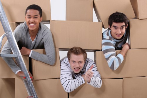 Careful loading of household items for flat removals in Ilford