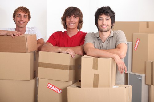 Loading furniture and boxes for a van move in Ilford