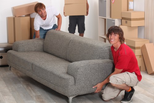 Household belongings being prepared for removals in Ilford