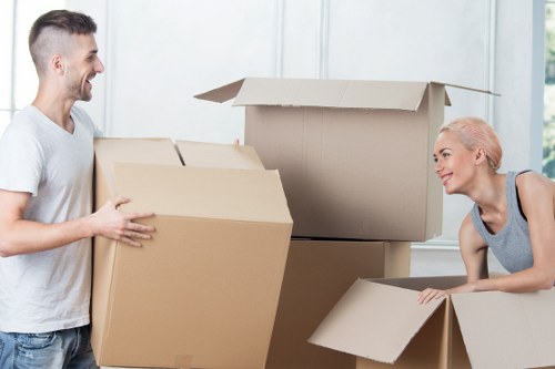Packed household items ready for a quoted move from an Ilford property
