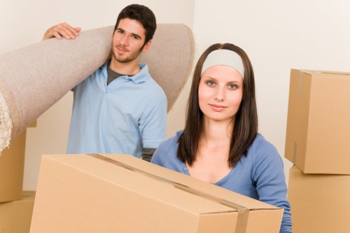 Furniture being loaded for a home move in Ilford
