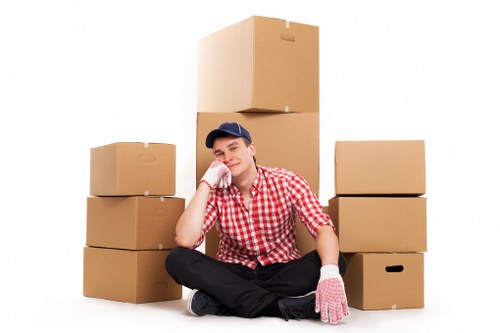 Preparing belongings for storage in Ilford with careful packing